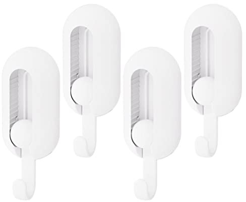 LIFKOME Selbstklebendes Hakenset 4 Stück Drehbare Deckenhaken Küchenaufhänger Wandhaken Für Handtücher Klebehaken Für Kleidung