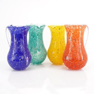 Wave Murano Glass - Go.To Handmade Murano Glass Carafes - Authentic Venetian Elegance for Beverage Serving and Home Decoration, Ideal for Special Occasions (yellow)