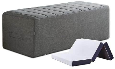 Inofia Folding Mattress Cover, Foldable Mattress Storage Bag, Sofa Bed Cover,Durable Carry Case Fits for 15cm Double Tri Folding Mattress,Washable （Mattress Not Included）