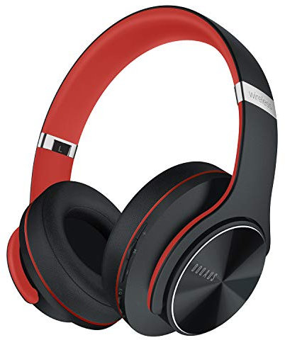 DOQAUS Wireless Headphones Over Ear, 90 Hrs Playtime Bluetooth Headphones with 3 EQ Modes, Soft Memory Protein Earpads, Foldable Wireless Wired Headphones with Mic for Cellphone PC Tablet Music Office