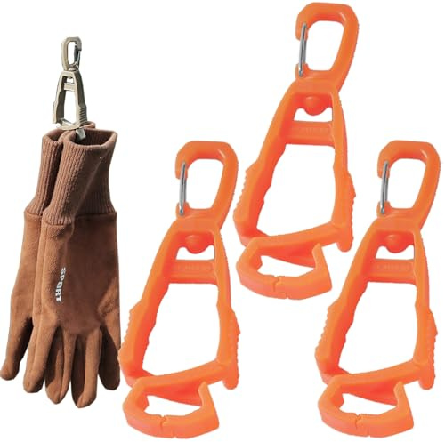 Pinces à Gants, 3PCS Pinces à Gant pour Gants de Travail, Porte - Gant Multifonctionnel Anti - Perte, Les Gants Chapeaux Serviettes etc. Peuvent être accrochés aux Pantalons, Ceintures et Sacs à Dos