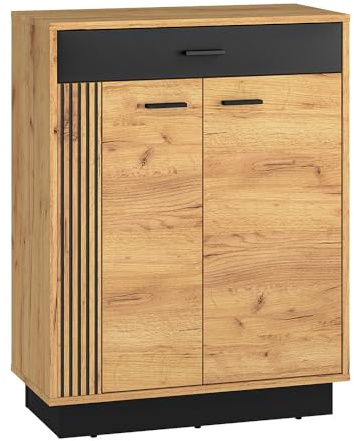Lomadox Flur Garderobe Diele Kommode Sideboard Flurkommode Garderobenkommode in Cold Craft Eiche