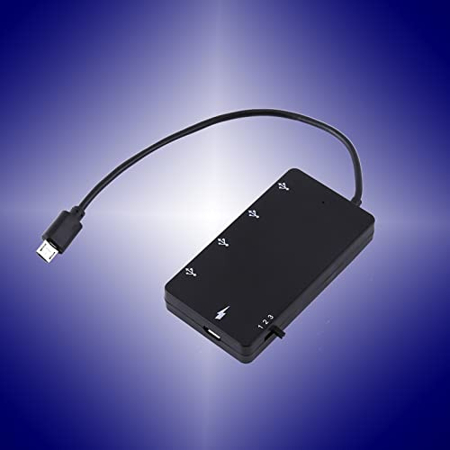 Hub Micro USB 4 Ports, Prend en Charge Le Hub Micro USB D'échange à Chaud, Fonctions de Charge OTG Micro USB OTG, pour Smartphone et Tablette
