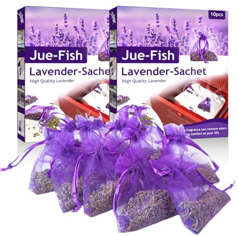 Sacchetti Profumati Lavanda 20 Pezzi Lavanda Vera Essiccata Sacchetti anti Insetti Profumatori Armadio Adatto per Fragranze per Auto Fragranze per Guardaroba Profumatore Armadio