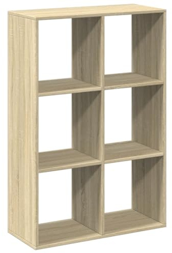 vidaXL Raumteiler-Bücherregal Sonoma-Eiche 69,5x29x103,5 cm