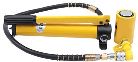 Martinetto idraulico da 10 tonnellate + pompa manuale CP-180, pompa idraulica da 10 tonnellate Porta Power Kit Martinetto idraulico industriale a 2 tempi per macchinari Industria cantieristica naval