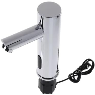 Robinet Lavabo, Robinet d'évier à capteur infrarouge automatique de salle de bains, robinet d'eau de lavabo sans contact monté sur le pont, Cuisine/Salle Bain Lavabo(Hot and cold)