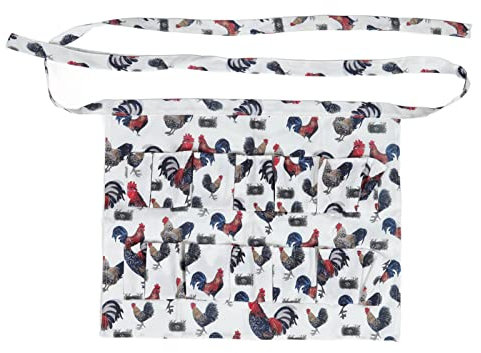 Jwthee Schürze, Eierschürze, Eierschürze, Eier Sammeln von Schürzess für Hühnerente Entengans Eier, Eierschürze mit 12 tiefen Taschen, Stoff Eier sammeln Sammeln von Schürzess (Hellgrau)