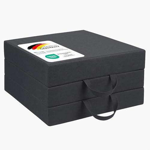 MSS e.K. Klappmatratze NEO 90x200x15 cm – Faltbare Gästematratze, Komfortables Reisebett, praktische Notlösung, platzsparend und leicht zu verstauen