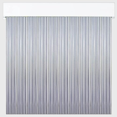 Cortinas Exterior de Cinta para Puertas | Plástico PVC y Barra Aluminio tamaños | PERTONI TENDE (Transparente, Ancho 90cm x 230cm Alto)