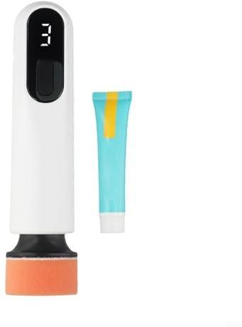 Polisseuse excentrique de voiture avec tampons de polissage de 50 mm, polisseuse sans fil sans fil pour l'entretien de la voiture, la cire et les détails, construction légère en ABS pour