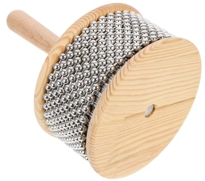 SUPVOX Giocattolo Percussione Cabasa in Metallo Strumento Giocattolo Musicale Creativo Per Ragazzo Ragazza Ragazza Manico in Legno Spessore Adeguato Bordi Lisci Sicuri e Resistenti