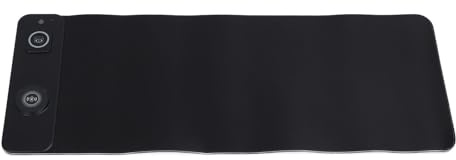 Alomejor 15W Wireless Fast Charging Mouse Pad, RGB Gaming Pad with LED Light, Large Non-Slip Desk for Laptop, 800X300mm