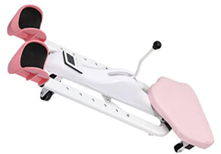Naroote Praktischer Beinstrecker mit Rollenrädern für Flexibles Dehnen von ABS-Schaummaterial (Rosa (ohne Rückenlehne))