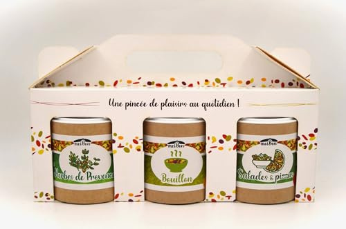 MADRAS ÉPICES, Coffret Jardin d'épices, Mélange d'Herbes de Provence, Bouillon et Assaisonnement pour Salades et Pizzas