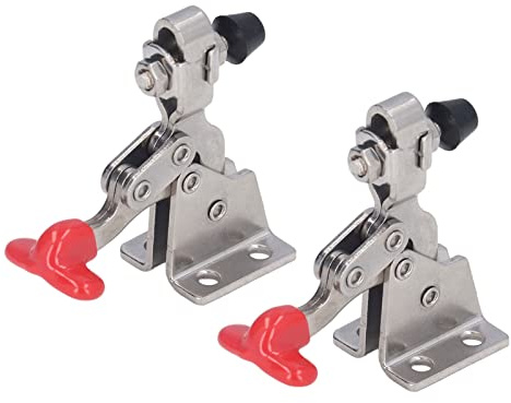 Quick Release Vertical Toggle Clamp, Woodworking Fixture with 150lb Holding Capacity, Adjustable Opening Stainless Steel Hand Tool for Home Decoration and Equipment Installation