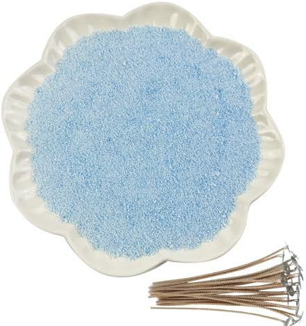 CoolCrafts Kerzensand mit Docht Hellblau 905g Sandwachs in Großpackung für die Kerzenherstellung, Hochzeitsdekoration, Bastelarbeiten
