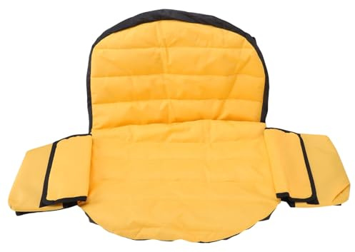 Tbest Funda para Asiento de Cortacésped, Bolsillo de Almacenamiento Duradero, Tela Oxford Amarilla, Repuesto para Cortacésped de 12,5 a 14 Pulgadas