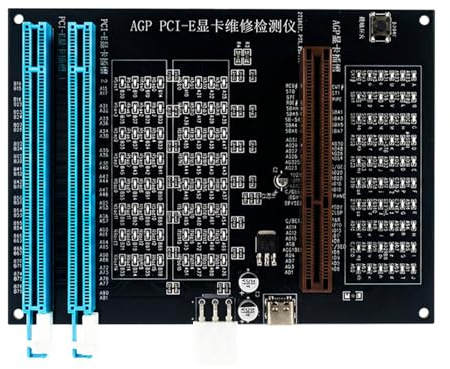 Mekalero Computer zum Testen fehlerhafter GPUs auf AGP und PCIE 16X Steckplätzen mit visuellen Indikatoren AGP PCIE Grafikkartentester