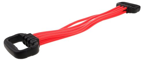 PACKOVE Banda Elástica de Fitness Ajustable 20-120 Lbs, Expansor para Pecho y Espalda 6 Tubos, Equipo Multifuncional de Entrenamiento de Fuerza en Casa, Cuerda de Tracción Roja