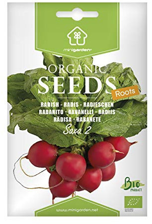 Radis rond Saxa, Graines certifiées biologiques prêt à Pousser Minigarden, 100% Naturelles sans Propagateurs Chimiques ni Génie Génétique, inclut entre 500 et 750 graines