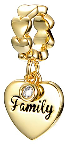 CHAMOON Charm 925 Sterling Silber Vergoldet Gold Schmuck-Anhänger für Damen Lederarmbänder