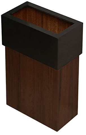 ZHZ-DT Papelera de residuos del Armario Cubo de Dormitorio Reciclaje de Madera compacta Estrecha Reciclaje de la Papelera Bote de Basura Cubos para Hotel SPA Oficina, Grande (Size : 30x13x41cm)
