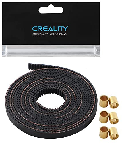 Creality Offizieller Zahnriemen, Länge 2 Meter, offener 2GT-Zahnriemenabstand 2 mm, Breite 6 mm, mit 6 Kupferhülsen für Ender 3, Ender 3 V2, Ender 3 Pro, Ender 5 Serie, CR-10-Serie 3D Drucker