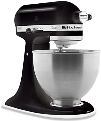 Gleitbrett aus Acryl | weiß glänzend | 35x22cm für KitchenAid Classic | Artisan | und vielen anderen Küchengeräten | mit hochwertigen Teflongleitern für müheloses Verschieben | Made in Germany