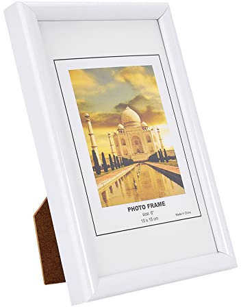 luckxuan Fotorahmen/Bilderrahmen 6 Zoll weißer Fotorahmen for Design Holzfoto Frame DIY Bildrahmen Kunst Home Desk Decor 10x15cm Leerrahmen
