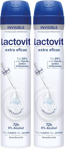 Lactovit - Desodorante Extra Eficaz con Microcápsulas Protect, 0% Alcohol, Anti-irritaciones y Eficacia 72H, El ambalaje puede variar