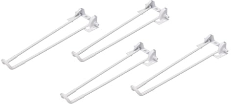 sourcing map Klappbare Tischbeine, 4 Stück 32cm (12,6) Metall Klappbare Tischbeine für Möbel Heimwerkerprojekte, Weiß