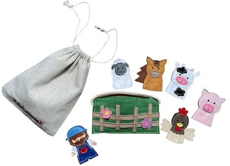Old MacDonald Had A Farm Nursery Rhyme Finger Puppet Farm Animal Finger Puppets for Kids