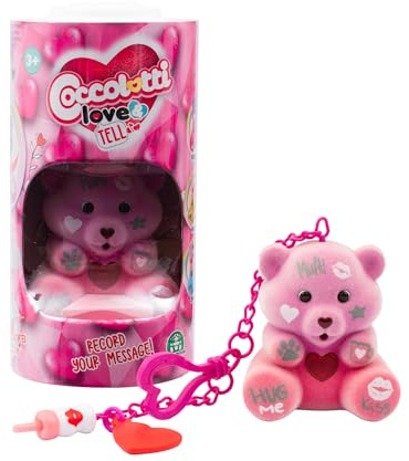 Giochi Preziosi Coccolotti Love&Tell, 6 Ours avec Fonction d'enregistrement et Porte-clés Charme, Coloration aléatoire, répéter ce Que Vous Dites, Jeux Enfants 4 Ans, Animaux interactifs Jouet