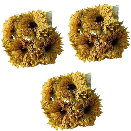 ABOOFAN Centrotavola Per Matrimonio Con Bouquet Di Fiori Artificiali Da 3 Pezzi Imitazione Di Fiori Da Sposa Colore Casuale