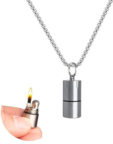 Cool Feuerzeug Vintage Graben Feuerzeuge Rad Kerosin Feuerzeuge Kleine Schlüsselanhänger Feuerzeuge für Sammlung Dekoratives (Silver)