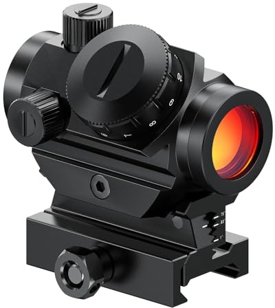Feyachi RDS-25 Red Dot Sight 4 MOA Red Dot Gun Sight Rifle Scope with 1 inch Riser Mount (RDS-20)