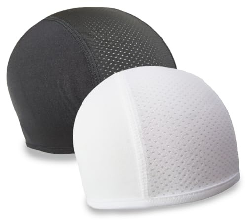 Gorros Ciclismo Bajo Casco Verano, 2Pcs Sotocasco Bici Verano Gorro Hombre, Sotocasco Moto Verano Pañuelo Cabeza, para Casco Absorbe el Sudor Accesorios