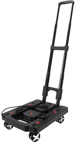 Carretilla de Mano Plegable, Carrito de Equipaje Resistente con Ruedas, Carrito Plegable de Plataforma Rodante, Carrito de Plataforma Portátil, Carrito de Comestibles para