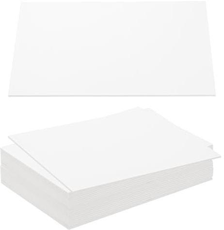 PATIKIL Feuilles de Carton 7x5x0.08, 20 Pièces de Carton Épais de 80Pt pour Reliure de Livres, Couverture de Reliure de Livres Robuste, Blanc