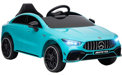 AIYAPLAY Kinder Elektroauto Mercedes-Benz AMG CLA 45 12V mit Hupe Hellblau