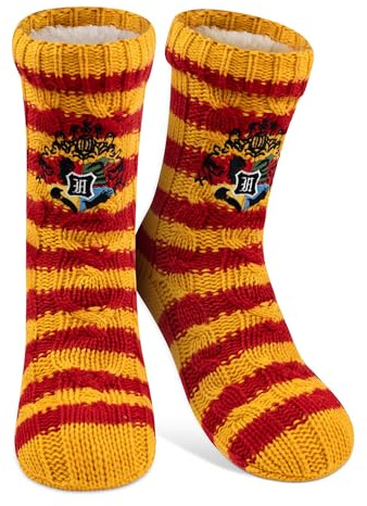 United Labels Harry Potter, chaussettes douces pour femme, rouge orangé, taille unique 38-43, chaussettes douces avec doublure Sherpa, chaussettes chaudes, chaussettes