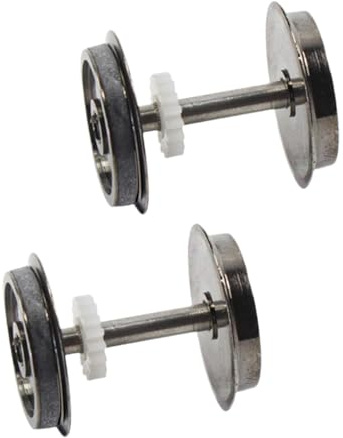 Amagogo 2X Ruedas de Metal Escala HO modificación de Rueda Tren DC Juego de Ruedas Hobby Tren Accesorio para Modelo ferroviario 1/87 Accesorios de Tren