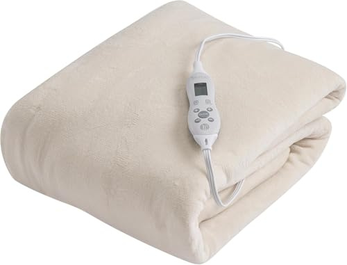 Master Massage Chauffe-table de massage en polaire de luxe, certifié ETL, coussin chauffant avec chauffage réglable et minuterie, crème