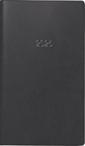 Brunnen fickkalender mod. 750 2026 | A6, plast, svart