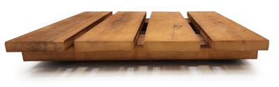 dasmöbelwerk Pflanzenroller Blumenroller mit versteckten Rollen Akazienholz 30x30 cm