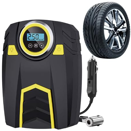 Compresor de neumáticos portátil - Bomba de neumáticos de coche, dispositivo multifunción con 3 niveles de brillo para el hogar, juguetes de motocicleta y viajes