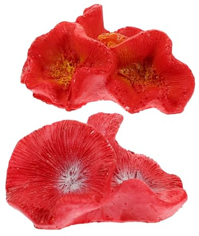 Toyvian 2 Pièces Décor Aquarium Résine Cachette Récif Artificiel Habitat Naturel pour Poissons et Crevettes Décoration Robuste et Sûre pour Aquarium Eau Douce