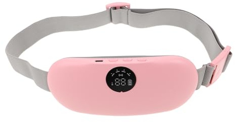 Abaodam Almohadilla Térmica Abdominal Cinturón Masajeador Menstrual Inalámbrico Rosa, Calentamiento Rápido Ajustable, Alivio Portátil Calambres Menstruales Para Mujeres En Casa y Viajes