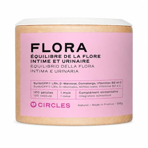 Probiotique Flore Intime & urinaire - Complément Alimentaire à base de plantes et probiotiques - Inconfort intime, inconfort urinaire - Végan - 60 Gélules Gastro-résistantes